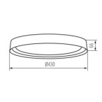 Lubinis šviestuvas NIFU LED17, NW W/BR LED SMD 17, 230V 4000K 80Ra IP20 (Neutrali balta) Plastikas Metalas Balta Bronzos