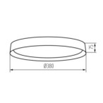 Lubinis šviestuvas SOLN LED 17,5W NW W/G SMD 17,5W 230V 4000K 80Ra IP20 (Neutrali balta) Plastikas Metalas Balta Aukso