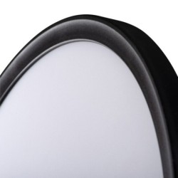 Lubinis šviestuvas AZPO LED 22W NW O-B SMD 230V 4000K 80Ra IP54 (Neutrali balta) Plastikas Juoda