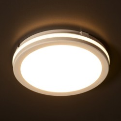Lubinis šviestuvas BENO ECO 12W CCT O W LED SMD 230V 3000/4000/6500K 80Ra IP65 (Šilta, neutrali, šalta balta) PP Balta