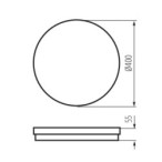 Lubinis šviestuvas BENO ECO 40W CCT O W LED SMD 230V 3000/4000/6500K 80Ra IP65 (Šilta, neutrali, šalta balta) PP Balta