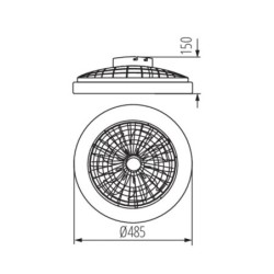 Lubinis šviestuvas PLAVE LED CCT SMD 4 230V 3000/4000/6500K 80Ra IP20 (Šilta, neutrali, šalta balta) Plastikas Juoda Balta