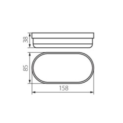 Lubinis šviestuvas TOLU C LED 6W NW W SMD 230V 4000K 80Ra IP54 (Neutrali balta) Plastikas Balta