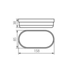 Lubinis šviestuvas TOLU C LED 6W NW W SMD 230V 4000K 80Ra IP54 (Neutrali balta) Plastikas Balta