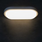 Lubinis šviestuvas TOLU C LED 12W NW W SMD 230V 4000K 80Ra IP54 (Neutrali balta) Plastikas Balta