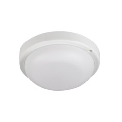 Lubinis šviestuvas TOLU O LED 9W NW W SMD 230V 4000K 80Ra IP54 (Neutrali balta) Plastikas Balta