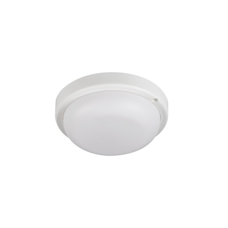 Lubinis šviestuvas TOLU O LED 9W NW W SMD 230V 4000K 80Ra IP54 (Neutrali balta) Plastikas Balta