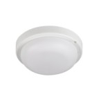 Lubinis šviestuvas TOLU O LED 9W NW W SMD 230V 4000K 80Ra IP54 (Neutrali balta) Plastikas Balta