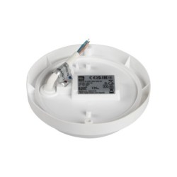 Lubinis šviestuvas TOLU O LED 9W NW W SMD 230V 4000K 80Ra IP54 (Neutrali balta) Plastikas Balta