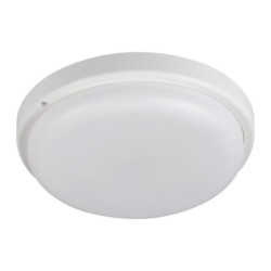 Lubinis šviestuvas TOLU O LED 1 NW W SMD 230V 4000K 80Ra IP54 (Neutrali balta) Plastikas Balta