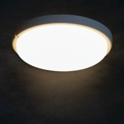 Lubinis šviestuvas TOLU O LED 1 NW W SMD 230V 4000K 80Ra IP54 (Neutrali balta) Plastikas Balta
