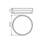 Lubinis šviestuvas TOLU O LED 1 NW W SMD 230V 4000K 80Ra IP54 (Neutrali balta) Plastikas Balta
