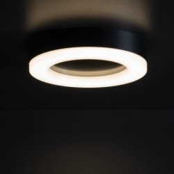 Lubinis šviestuvas TURA LED 24W NW O-B SMD 230V 4000K 80Ra IP65 (Neutrali balta) Plastikas Juoda