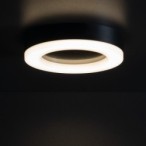 Lubinis šviestuvas TURA LED 24W NW O-B SMD 230V 4000K 80Ra IP65 (Neutrali balta) Plastikas Juoda