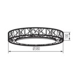 Lubinis šviestuvas AMAZI LED 17,5W NW B SMD 17,5W 230V 4000K 80Ra IP20 (Neutrali balta) Plastikas Metalas Juoda