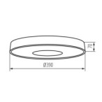 Lubinis šviestuvas VAND LED 17,5W NW W SMD 17,5W 230V 4000K 80Ra IP20 (Neutrali balta) Plastikas Metalas Balta
