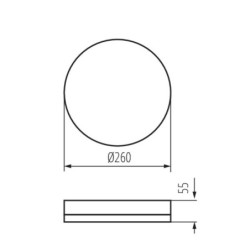 Lubinis šviestuvas IPER LED 26W NW O SMD 230V 4000K 80Ra IP65 (Neutrali balta) Plastikas Balta