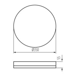 Lubinis šviestuvas IPER LED NW O SMD 230V 4000K 80Ra IP65 (Neutrali balta) Plastikas Balta