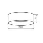 Lubinis šviestuvas RIFA LED 17,5W WW N2 SMD 17,5W 230V 3000K 80Ra IP20 (Šilta balta) Plastikas Metalas Ruda