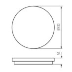 Lubinis šviestuvas STIVI LED 36W NW O SMD 230V 4000K 80Ra (Neutrali balta) ≥30000 IK08 IP65 II PC Balta