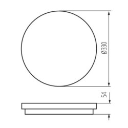 Lubinis šviestuvas STIVI LED 36W NW O-SE SMD 230V 4000K 80Ra (Neutrali balta) ≥30000 IK08 IP65 II PC Balta