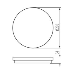 Lubinis šviestuvas STIVI LED 24W NW O SMD 230V 4000K 80Ra (Neutrali balta) ≥30000 IK08 IP65 II PC Balta