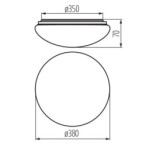 Lubinis šviestuvas CORSO LED V2 24-NW SMD 24W 230V 4000K 80Ra (Neutrali balta) IP44 I Plastikas Balta