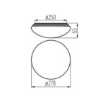 Lubinis šviestuvas CORSO LED V2 12-NW SE SMD 12W 230V 4000K 80Ra (Neutrali balta) IP44 I Plastikas Balta