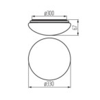 Lubinis šviestuvas CORSO LED V2 18-NW SE SMD 1 230V 4000K 80Ra (Neutrali balta) IP44 I Plastikas Balta