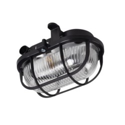 Lubinis šviestuvas MILO 7040T/P-B 25W E27 230V IP54 II Plastikas Stiklas Juoda