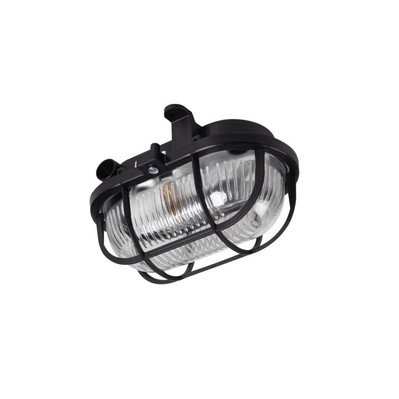 Lubinis šviestuvas MILO 7040T/P-B 25W E27 230V IP54 II Plastikas Stiklas Juoda