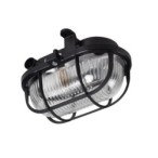 Lubinis šviestuvas MILO 7040T/P-B 25W E27 230V IP54 II Plastikas Stiklas Juoda