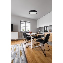 Lubinis šviestuvas JASMIN 470-B LED 3xE27 230V IP20 Paviršinis Mediena Stiklas Juoda