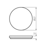Lubinis šviestuvas VARSO HI 36W NW O LED SMD 230V 4000K 3600lm IP54 Plastikas Balta