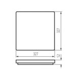 Lubinis šviestuvas VARSO HI 36W NW L LED SMD 230V 4000K 3600lm IP54 Plastikas Balta