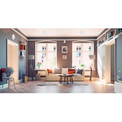 Lubinis šviestuvas PLAFMIN O GLS-CFL E27 230V IP20 Plastikas Balta