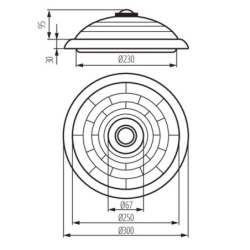 Lubinis šviestuvas FOGLER DL-2400 GLS-CFL 2xE27 230V IP20 Stiklas Plienas Balta