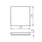 Lubinis šviestuvas VARSO LED 1 NW L-SE SMD 230V 4000K 1700lm IP54 Plastikas Balta