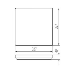 Lubinis šviestuvas VARSO LED 24W NW L-SE SMD 230V 4000K 2280lm IP54 Plastikas Balta