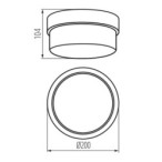Lubinis šviestuvas TUNA MINI N GLS-CFL E27 230V IP44 Stiklas Plastikas Balta