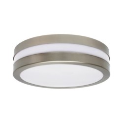 Lubinis šviestuvas JURBA DL-2180 CFL 2x1 E27 230V IP44 PC Plienas Nikelio Satino