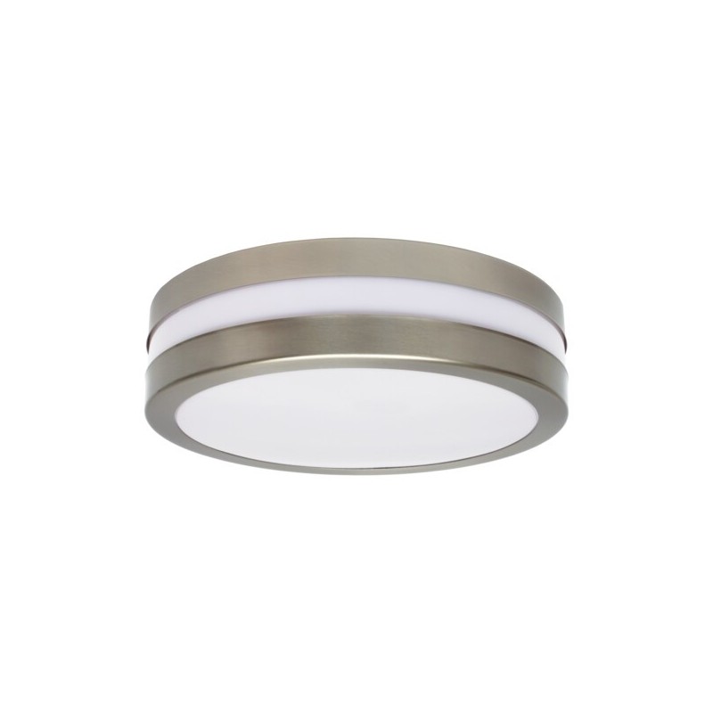 Lubinis šviestuvas JURBA DL-2180 CFL 2x1 E27 230V IP44 PC Plienas Nikelio Satino