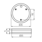 Lubinis šviestuvas JURBA DL-2180 CFL 2x1 E27 230V IP44 PC Plienas Nikelio Satino
