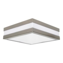 Lubinis šviestuvas JURBA DL-218L CFL E27 230V IP44 PC Plienas Nikelio Satino