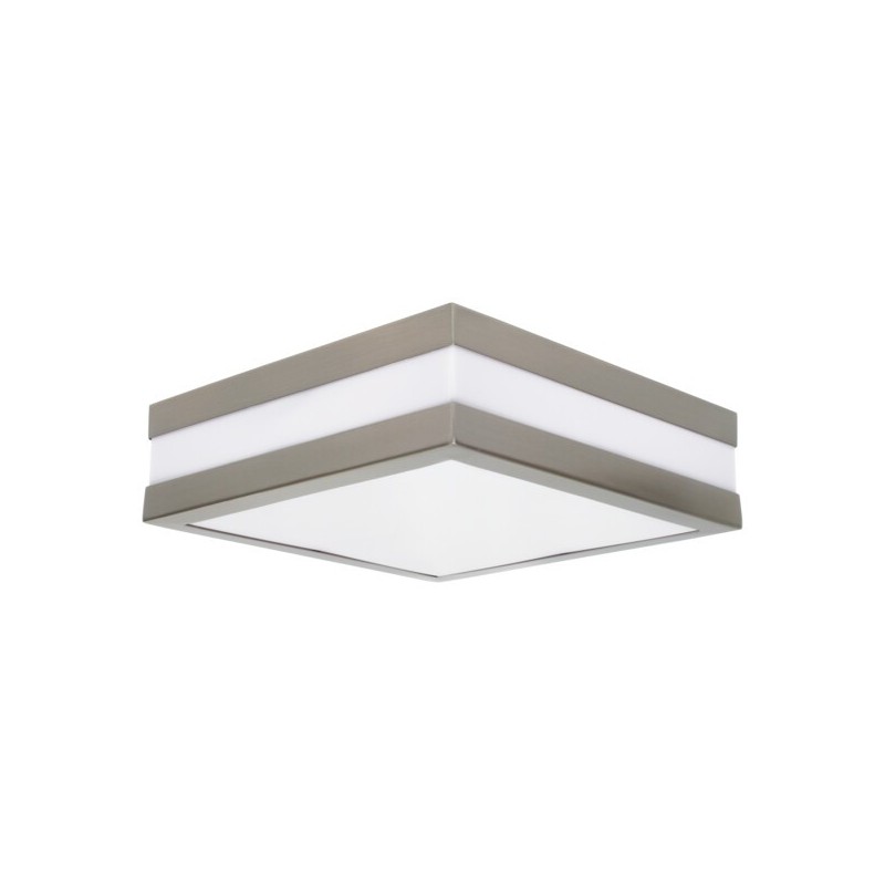 Lubinis šviestuvas JURBA DL-218L CFL E27 230V IP44 PC Plienas Nikelio Satino
