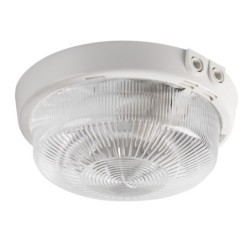 Lubinis šviestuvas TUNA S1101-W GLS-CFL E27 230V IP44 Stiklas Plastikas Balta