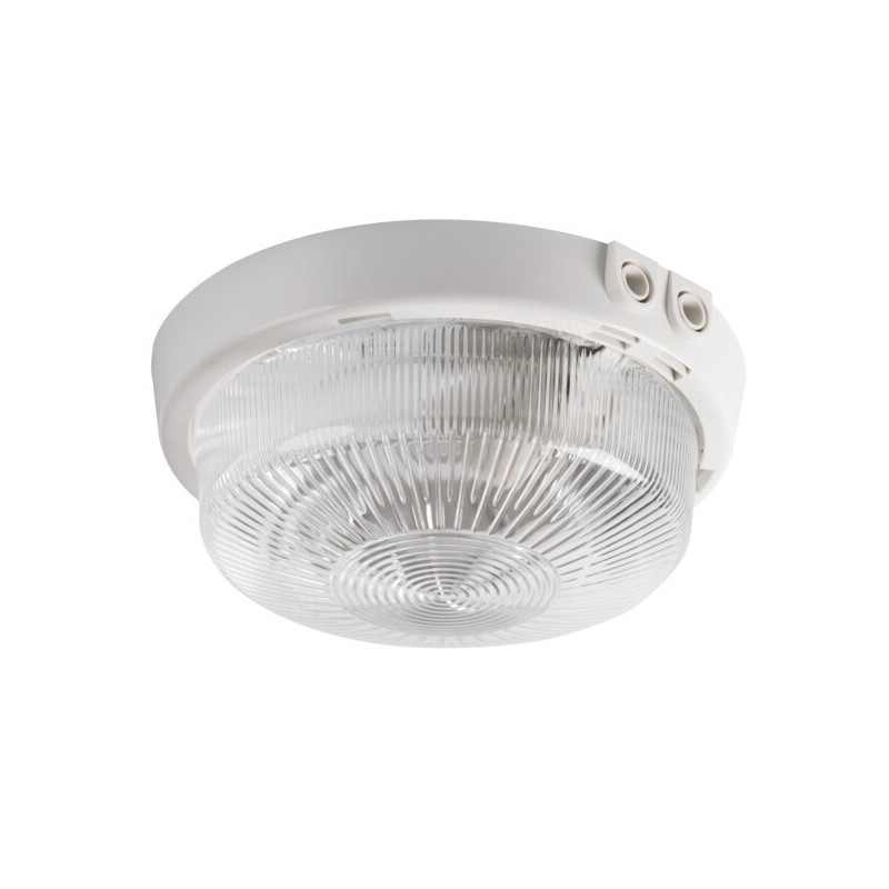 Lubinis šviestuvas TUNA S1101-W GLS-CFL E27 230V IP44 Stiklas Plastikas Balta