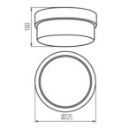 Lubinis šviestuvas TUNA S1101-W GLS-CFL E27 230V IP44 Stiklas Plastikas Balta