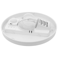 Lubinis šviestuvas PIRES DL-600 GLS-CFL E27 230V IP44 Stiklas Plastikas Balta