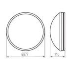 Lubinis šviestuvas PIRES ECO DL-250 NS CFL E27 230V IP44 Plastikas Balta